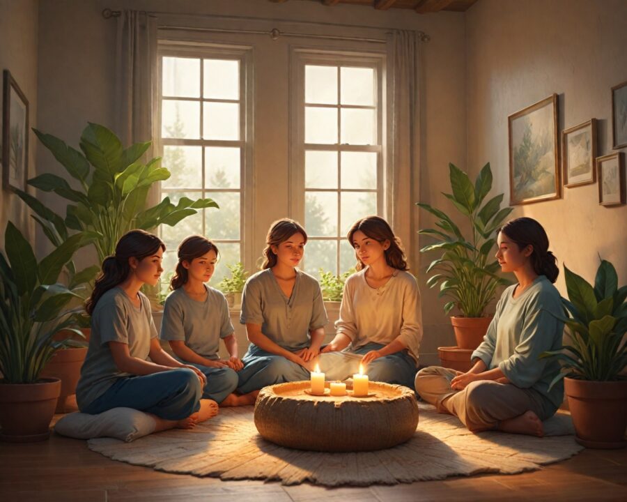 Como manter a harmonia familiar com meditação diária